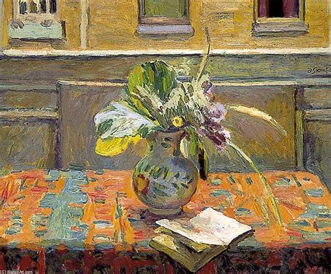 Flowers In Front Of A Window By Duncan Grant 1885 1978 Scotland