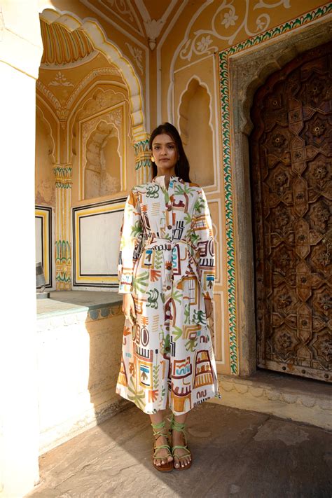 Late August Dress In Casablanca Print – Happï Space