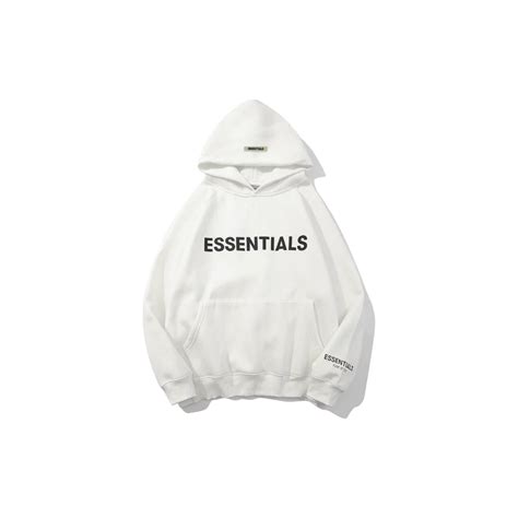 WHITE ESSENTIALS HOODIE | Pullover sweatshirts, Hoodies, Hoodie design