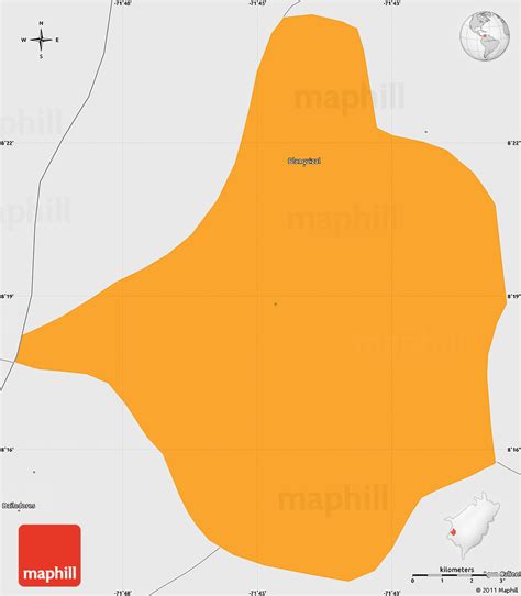 Political Simple Map of Tovar, single color outside, borders and labels