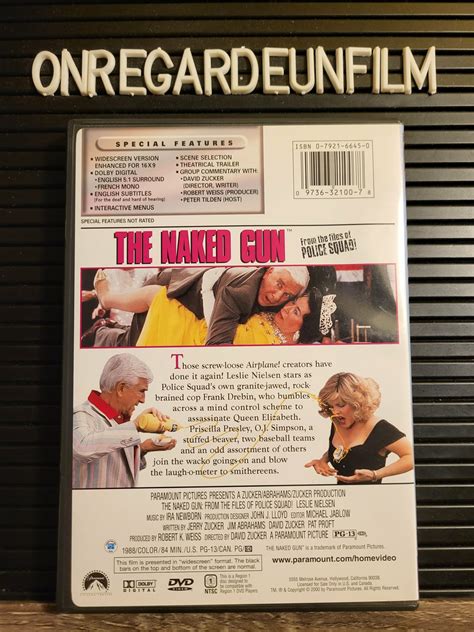 LAgent fait la Farce The Naked Gun From the Files of Police Squad 1988 Boutique Ciné Dvd