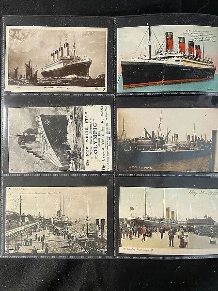 White Star Line Six Assorted Postcards Available As Framed Prints