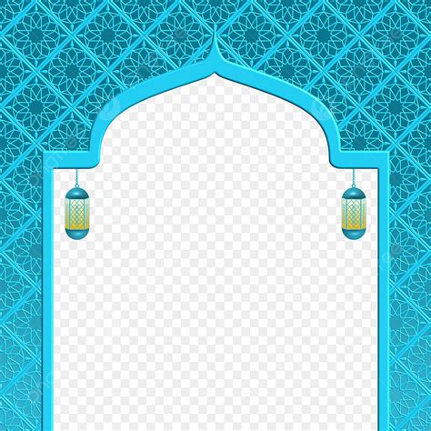 Islamic Arabesque White Transparent Islamic Arabesque Frame With Light