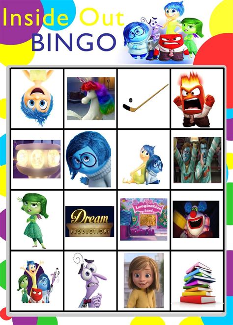 Bingo Das Emo Es Divertida Mente Em Pdf Para Imprimir