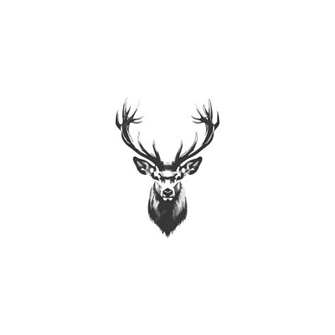 Deer Head Logo Design Vector Illustration Premium Ai Generated Vector