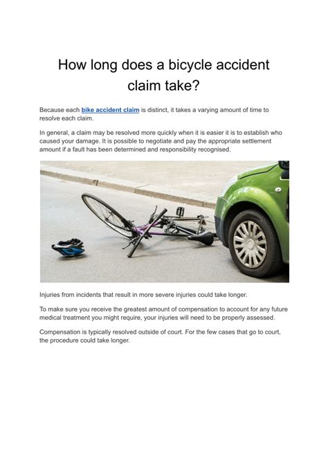 Ppt How Long Does A Bicycle Accident Claim Take Powerpoint