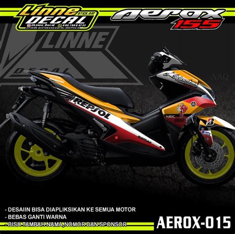 Jual Decal Sticker Yamaha Aerox Repsol Dekal Stiker Striping Yamaha