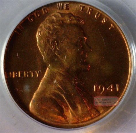 1941 Pcgs Ms 66 Red Lincoln Wheat Cent