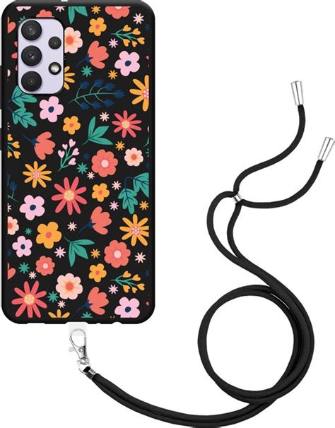 Samsung Galaxy A G Hoesje Met Koord Zwart Always Have Flowers Bol