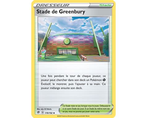 Carte Dresseur Stade De Greenbury Carte Peu Commune Ep