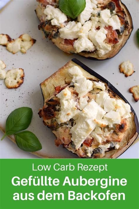 Gef Llte Aubergine Mit Feta Low Carb Rezept Rezepte Gef Llte