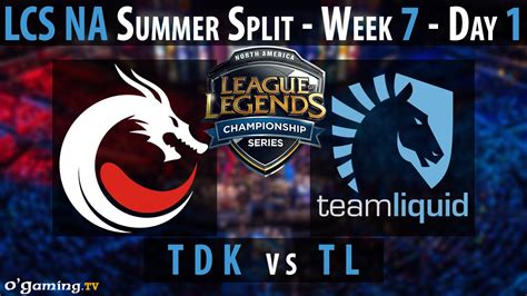 Team Liquid Vs Team Dragon Knights Lcs Na Summer Split Week