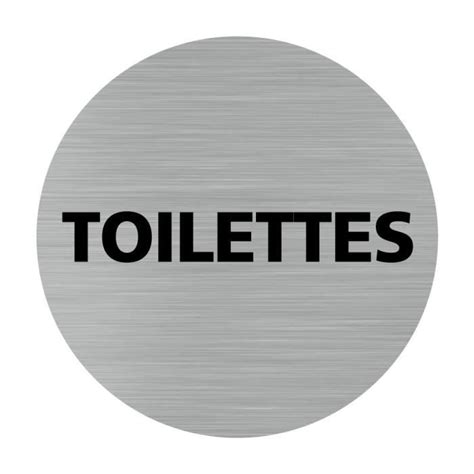 Pictogramme Toilettes Q Plaque Aluminium Bross Diam Tre Mm