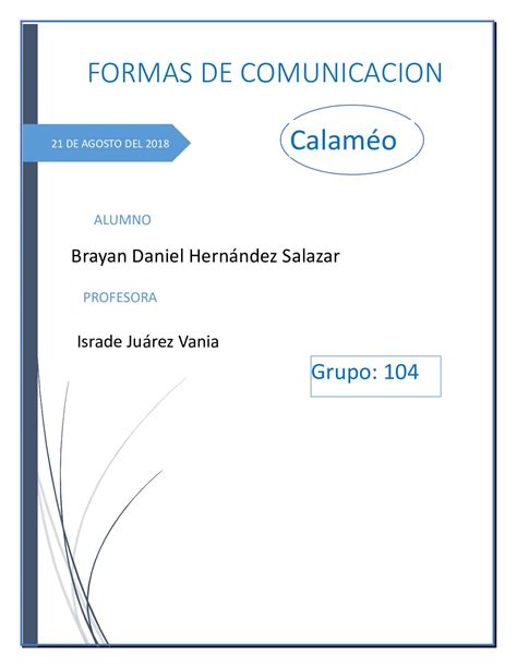 Calaméo Formas de comunicacion