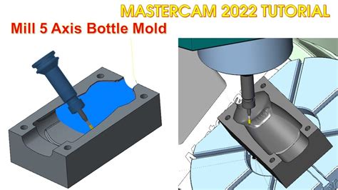 MasterCAM 2022 Tutorial 115 Mill 5 Axis Toolpath Convert To 5 Axis