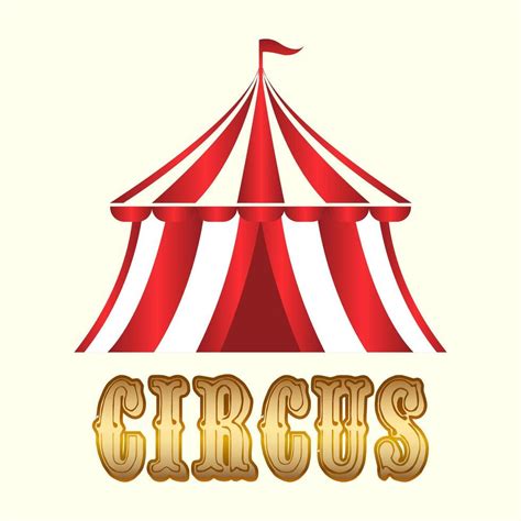 Circus Tent Icon Or Logo Carnival Festival Fair Marquee Top Sign