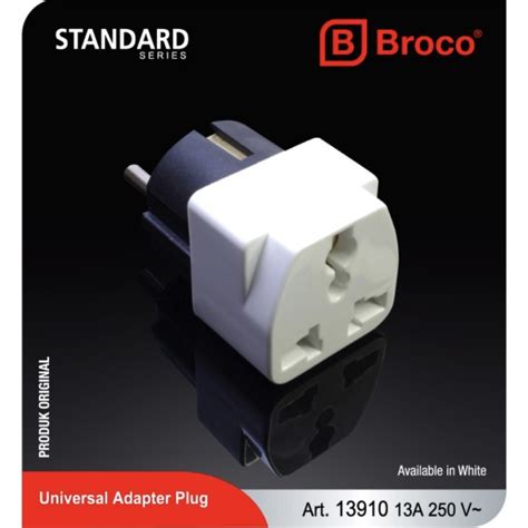 Jual Broco Oversteker 13910 Adaptor Colokan Kaki 3 Ke Kaki 2 Putih