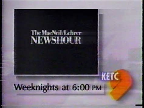 1995 The MacNeil Lehrer NewsHour Promo YouTube