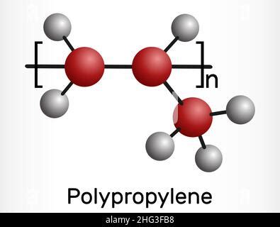 Polypropylène PP molécule de polypropène C est un polymère