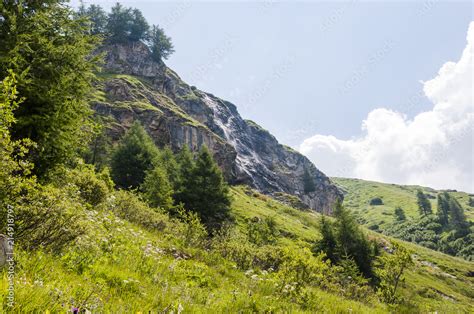 Sils Furtschellas Fextal Val Fex Marmor Wanderweg Wasserfall