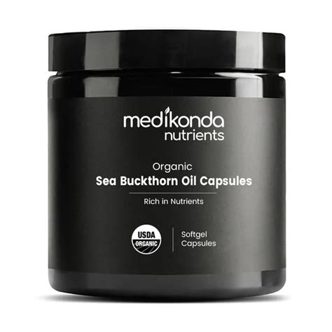 Sea Buckthorn Oil Capsules Manufacturers Bulk Suppliers in USA - Medikonda Nutrients