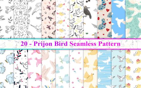 Pigeon Seamless Pattern, Pigeon Pattern, Bird Seamless Pattern