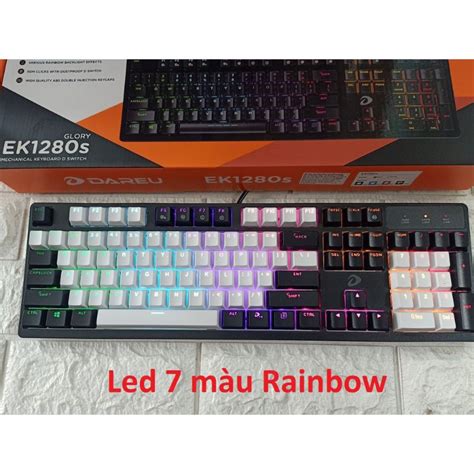 Bàn Phím Cơ 2nd Dareu Ek1280s( Hồng-Đen) Multi Led