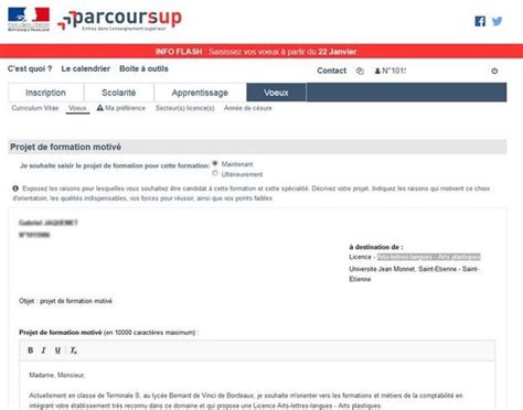 Parcoursup Conseils Pour R Diger Votre Projet De Formation Motiv