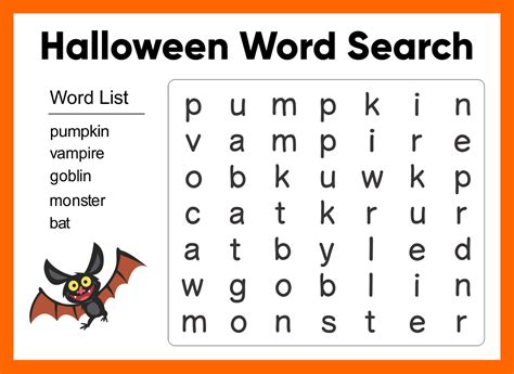 Easy Halloween Word Search 15 Free Pdf Printables Printablee