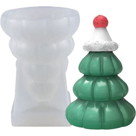 Moule Silicone En Forme Arbre De Noël 3D Moules À Bougies Moule À