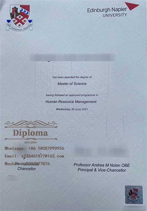 Fake Edinburgh Napier University Master of Science degree – Buy Fake ...