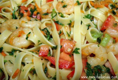 Fettuccine Com Camarão Macarrão Receitas