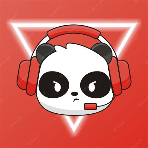 Premium Vector Gaming Panda