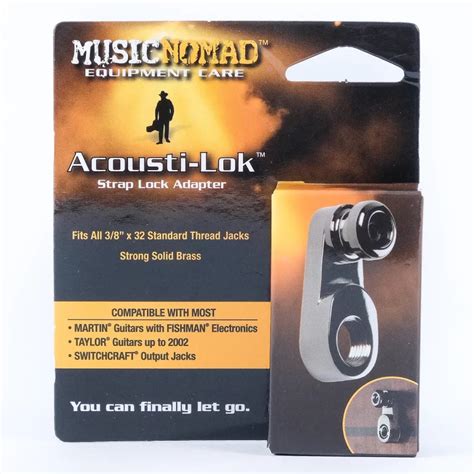 Music Nomad Acousti Lok Strap Lock Adapter For Standard Output Jacks Music Division