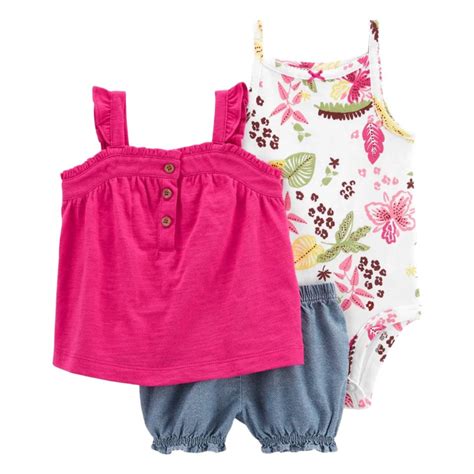 Conjunto carters verão short body bori bodie alcinha bebê menina