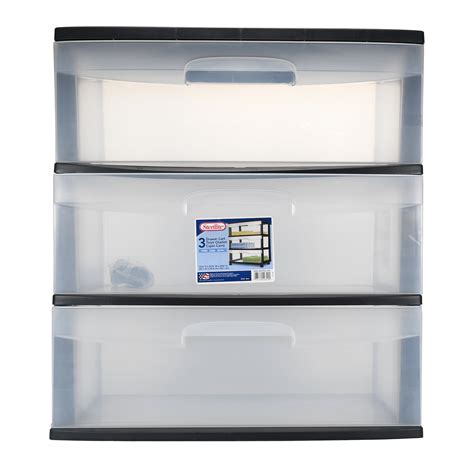 Sterilite 3 Drawer Wide Cart Black Walmart Inventory Checker Brickseek