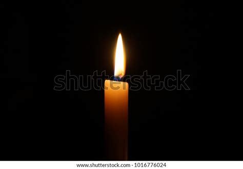 Burning Candle Light Close Clearly Illuminated Stock Photo 1016776024