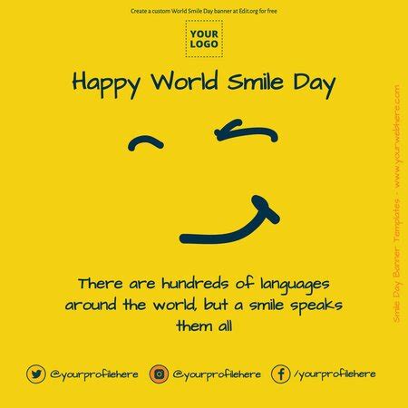 World Smile Day Poster Templates