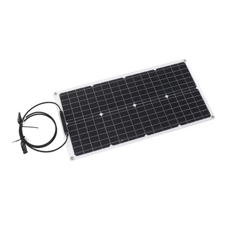 Qiilu Panneau Solaire Monocristallin 50w 18v 50w 18v Panneau Solaire Monocristallin Ip65 Étanche