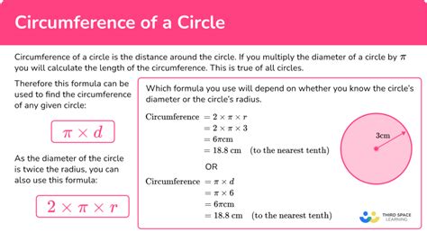 Circumference Of A Circle Math Steps Examples And Questions