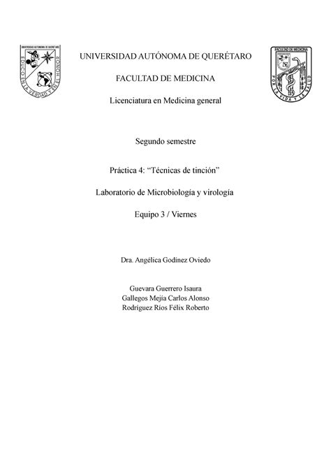 Reporte De Pr Ctica Practicas Universidad Aut Noma De Quer Taro