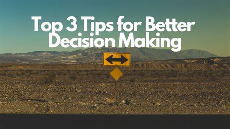 How To Make Better Decisions Without Overthinking 3 Quick Tips Youtube