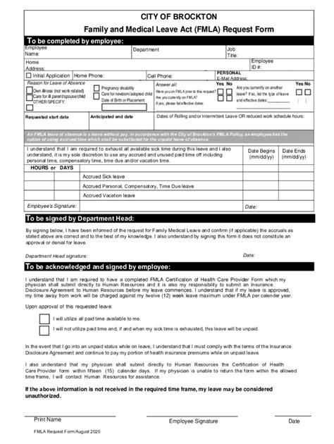 family  medical leave act fmla request form   fill  sign