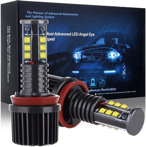 2x Angel Eye Светодиод Лампочки H8 120w Bmw 6000k — Купить Недорого на ...