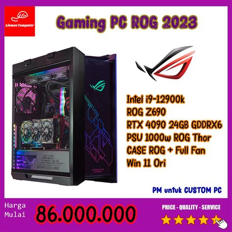 Jual Pc Rakitan Gaming Design Core I K Rtx Gb Rog Asus