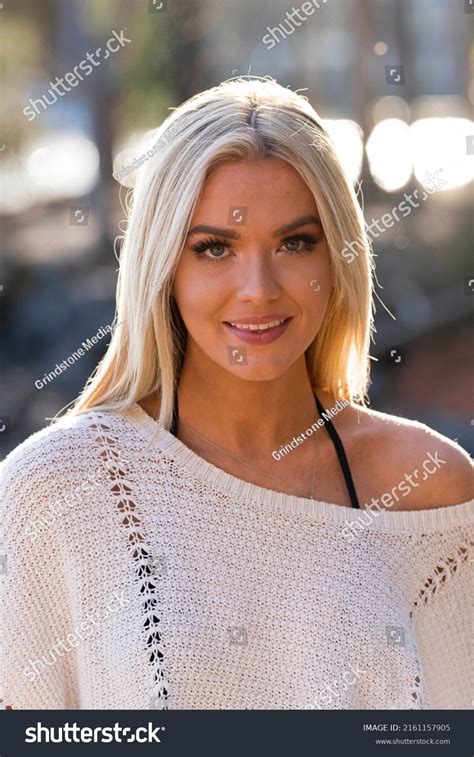 Gorgeous Blonde Bikini Model Poses Outdoors Stock Photo Shutterstock