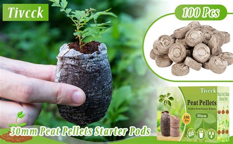 Amazon Tivcck 100 Pcs Peat Pellets 30mm Seed Starter Soil Pods