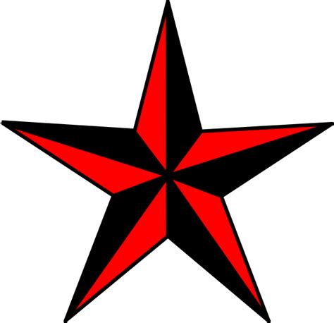 Redblack Star Clip Art at Clker.com - vector clip art online, royalty free & public domain