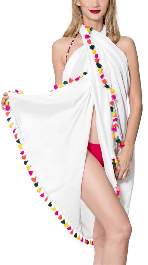 HAPPY BAY HAPPY BAY Women Swimwear Beach Swimsuit Sheer Chiffon Bikini Skrirt Sarong Wrap