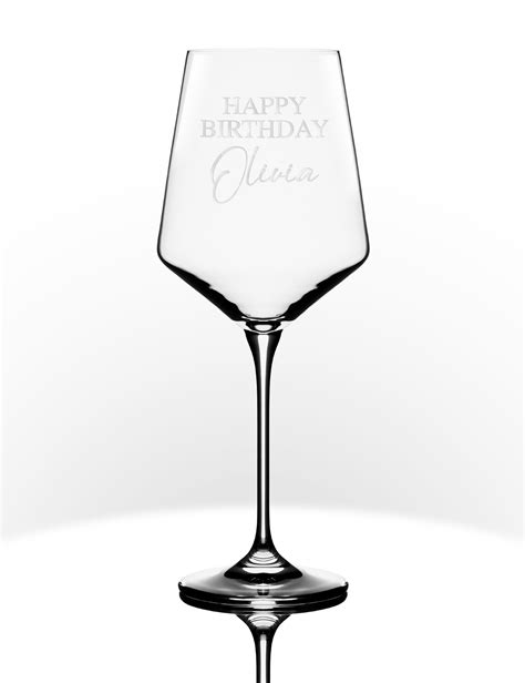 Personalised Birthday Wine Glass Dollymix Mands